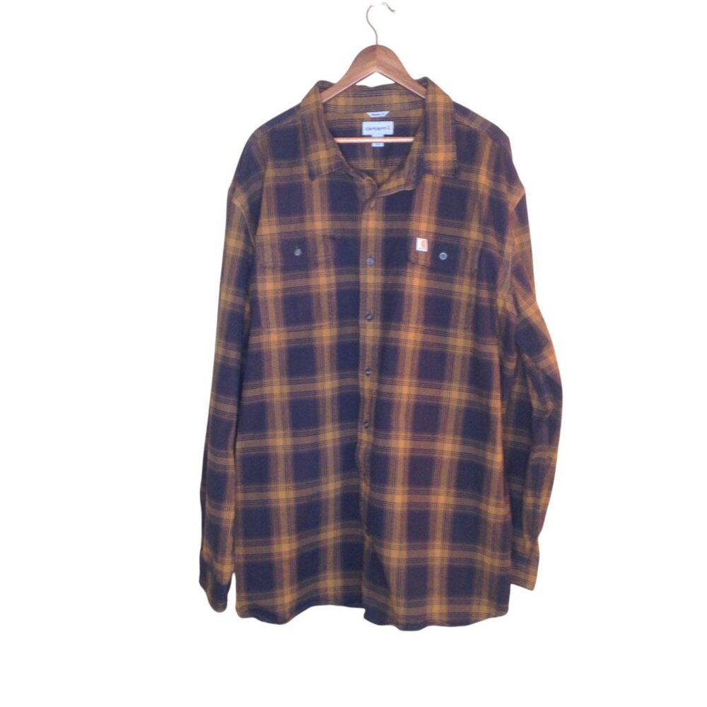 Carhartt Shirt Long Sleeve Original Fit Brown 3XL Tall